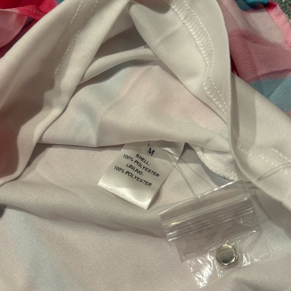 Pink Lily Pink and Blue Striped Halter Top Dress Womens Medium NWOT - Picture 3 of 4